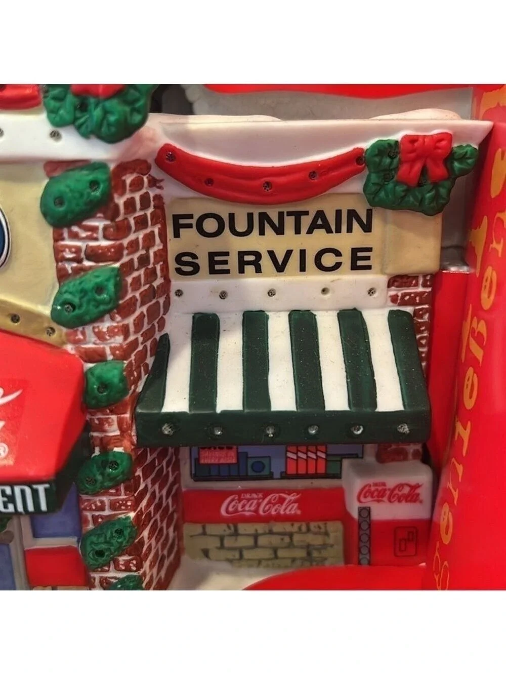 Vintage Coca-Cola Eckerd Pharmacy Town Square Collection Light Up Village House